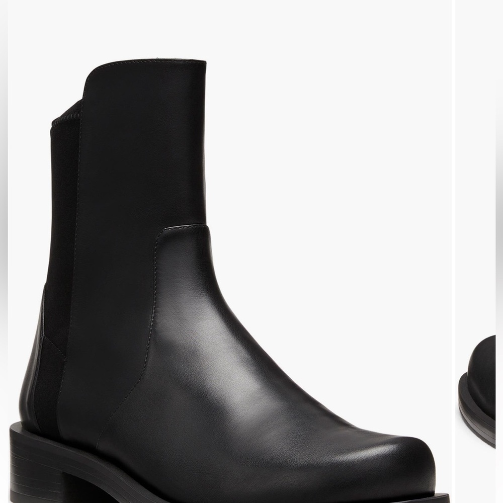 Stuart Weitzman 5050 Bold Bootie In Black Leather - image 2